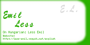 emil less business card